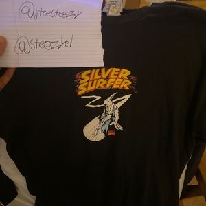 Rare OG 2006 silver surfer Marvel comics x Cartoonnetwork long sleeve